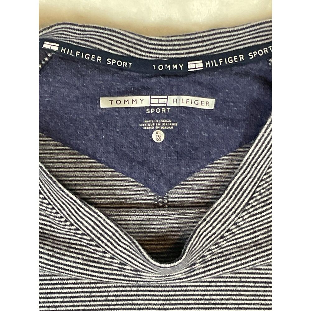 Tommy Hilfiger Sport Women's Blue Stripes Long Sleeve Top Size XL